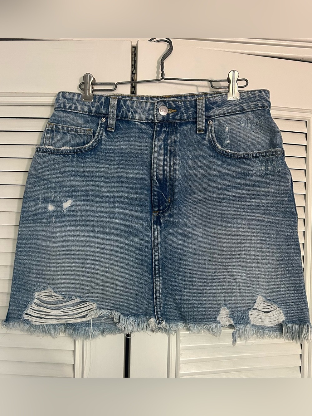 Lee Distressed Denim Skirt